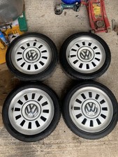 2011-19 VW UP WHITE ALLOY WHEEL SET  X 4 - 1S0601025B       