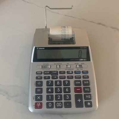 Canon P23-DHV Printing Calculator Mini Desktop Printing Calculator Works!