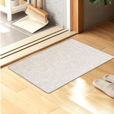 1/10 Inch Ultra Thin Door Mat,16"x26"Entryway Jute Rug,Khaki Anti-Slip Indoor...