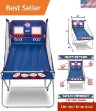 Foldable Arcade Basketball Game  10 Game Modes, 4 Balls