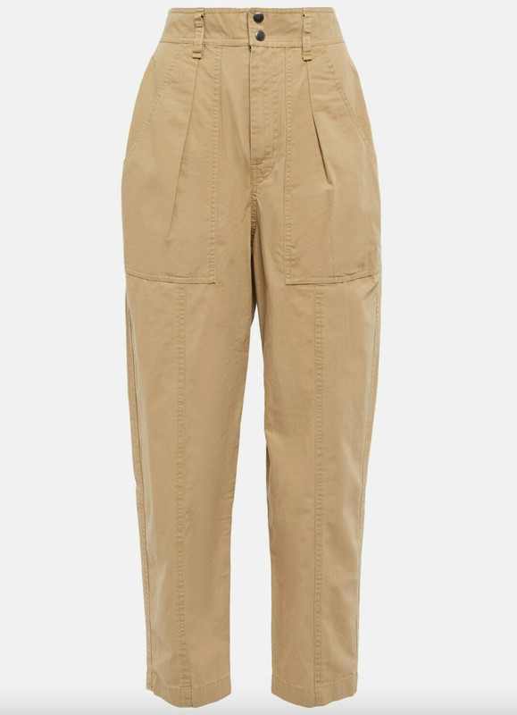 ISABEL MARANT ETOILE KIANA COTTON TAPERED PANTS SIZE 38 (4) $545