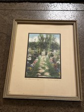 Wallace Nutting Hand Colored Garden Photo  A Flowered Approach  