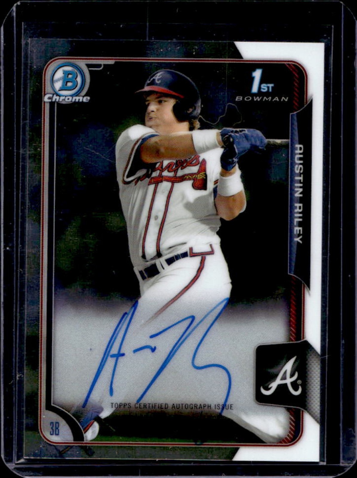 2015 Bowman Draft Austin Riley Chrome Auto 1st #BCA-ARI Braves