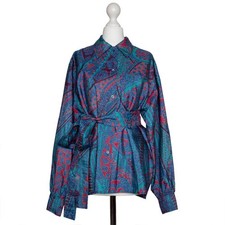 Yves Saint Laurent Rive Gauche Vintage Blouse With Striking All Over Print