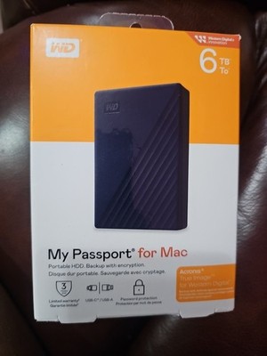 New Western Digital WD My Passport 6TB Portable USB 3.2 Gen 1/USB 3.0 HDD