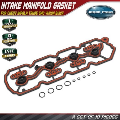 Engine Intake Manifold Gasket Set for Chevy Impala Tahoe GMC Yukon Buick Saab