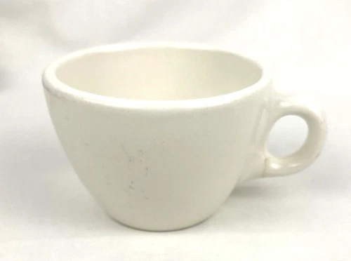 Vintage MCM Homer Laughlin Best China Restaurant Ware White Coffee Tea Cup READ