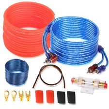 Car Audio Wiring Kit Amplifier Cable Kit 1500 Watts Car Stereo Subwoofer Inst...