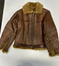 Aero British RAF WW2 Pilot Irvin Sheepskin Leather Flight Jacket