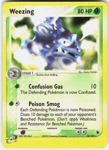 Weezing 24/109 EX Ruby & Sapphire Reverse Holo