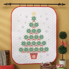 Herrschners® Nordic Tree Lap Quilt Stamped Cross-Stitch Kit