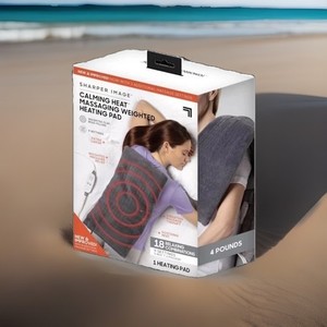 Calming Heat Massaging Weighted Heating Pad by Sharper Image