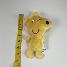 Peppa Pig Yellow Teddy Bear 7.5" Flat Stuffed Plush Doll Jazwares 2003