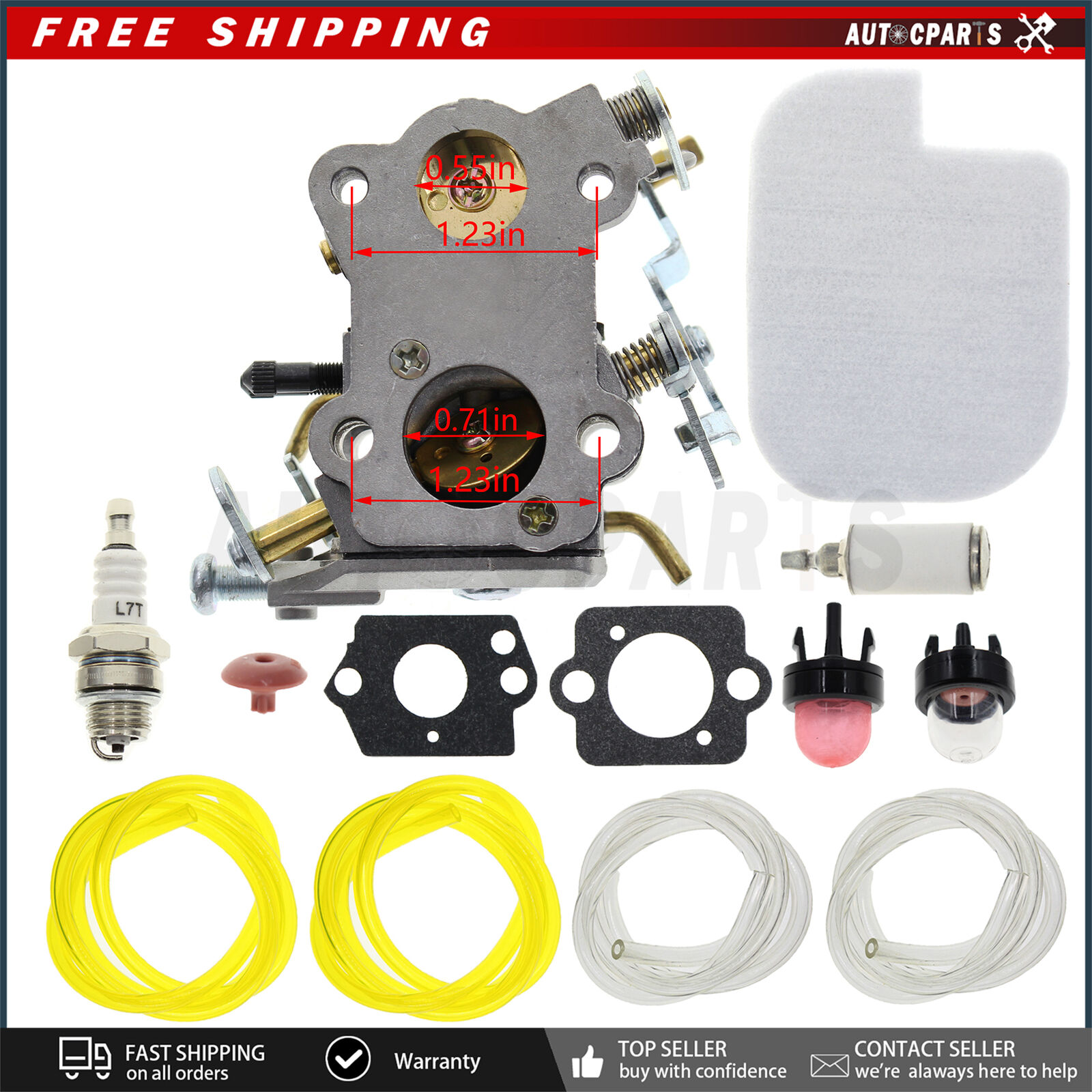 Carburetor Tune up Kit Fit Poulan P3314 P3416 P3816 P4018 PPB 4018 Zama