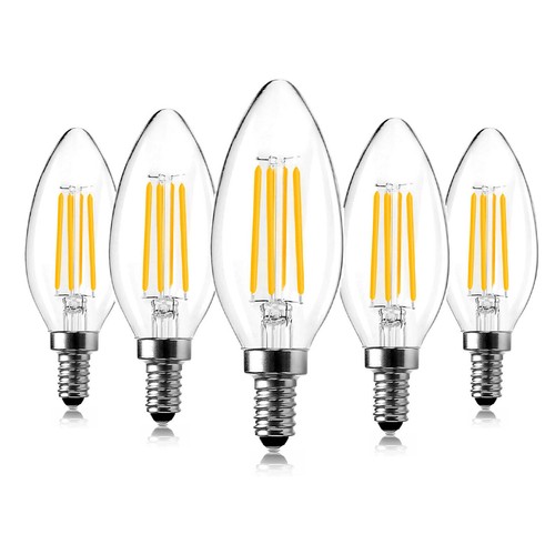 B15 E14 LED Filament Candle Bulb 4W Small Bayonet Screw Cap Light Bulb Dimmable - Picture 13 of 14