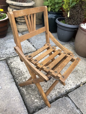 small wooden childs chair