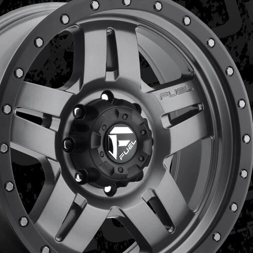 20 GUNMETAL GRAY GREY FUEL WHEELS RIMS FITS SIERRA SILVERADO CHEVROLET GMC Foto 2 de 4