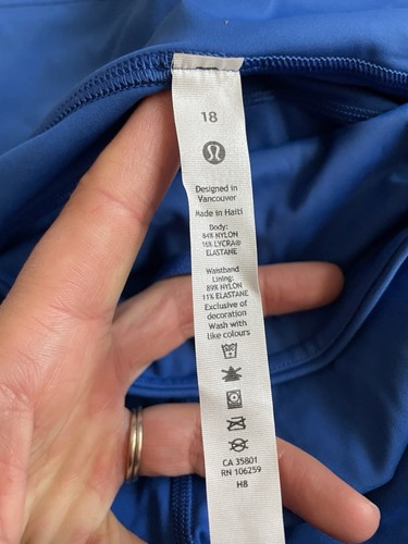 NWOT lululemon womens 18 blue fast free high rise tight 25" - Picture 4 of 5