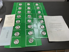 23 Franklin Mint mini Floral plates & display shelf - new/unused 1970-80's