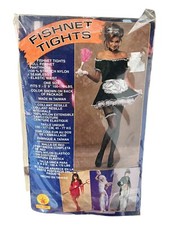 Women White Fishnet Tights Stockings One Size Fits 5' to 5'9" 100-170 lbs