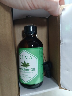 Siva Camphor Essential Oil - 4 Fl Oz   Natural Camphor Oil - for Diffuser Fac...