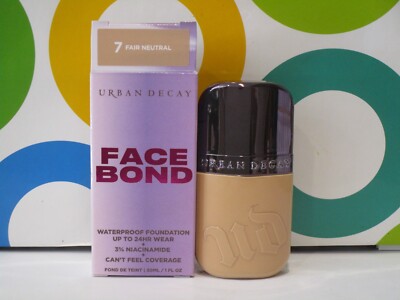 URBAN DECAY ~ FACE BOND WATERPROOF FOUNDATION UP TO 24 HR ~ # 7 FAIR NEUTRAL
