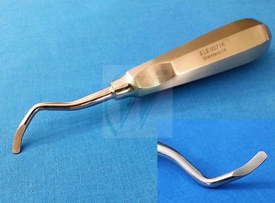 MILLER DENTAL TOOTH EAST WEST ROOT ELEVATOR #72 ANGLED RIGHT FLAT ROUNDED BLADE 