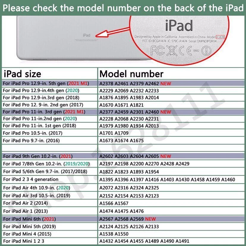 Leather Flip Smart Stand Case Cover For Apple iPad 9th Generation 10.2" 2021 - Image 2 of 4