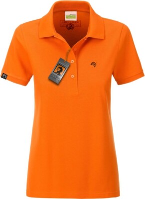JAN 8009 Bio Baumwolle Basic Polo Shirt Damen Organic COMPANIEER Orange Cotton