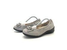 Fidelio Damen Halbschuhe Slipper Loafers Comfortschuh Grau Gr. 37 (UK 4)