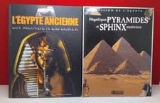 Lot de 2 beaux livres sur l'Egypte ancienne et les pyramides/sphinx