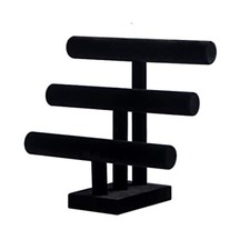 3 Tier Bracelet Holder,Bracelet Display Stand,Black Velvet Jewelry Organizer