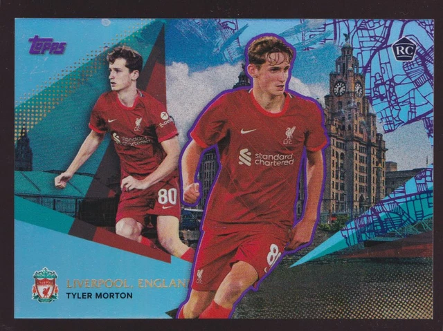 2021-22 Topps Tyler Morton England City Card Liverpool Rookie Parallel /15