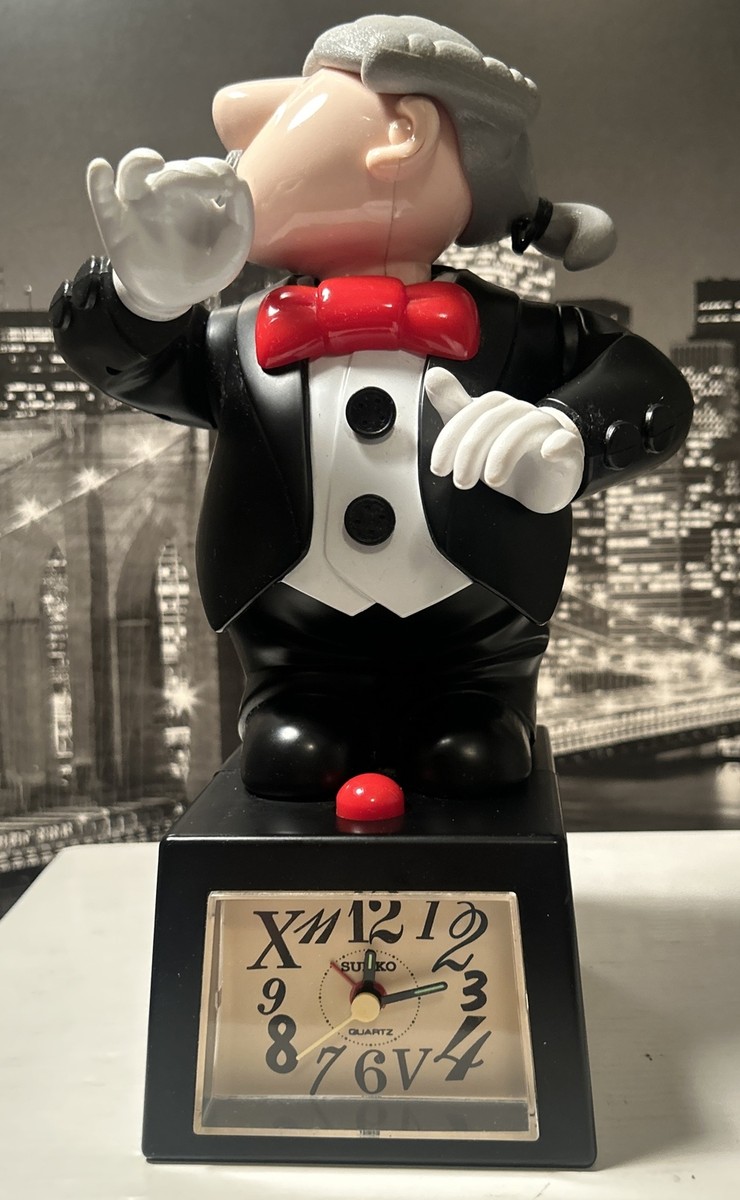 Vintage 1970s Posable Musical Beethoven Alarm Clock 5th Symphony