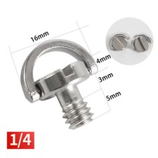 5PCS D-Ring Screw 1/4" Stainless Steel For Camera Tripod Release Plate