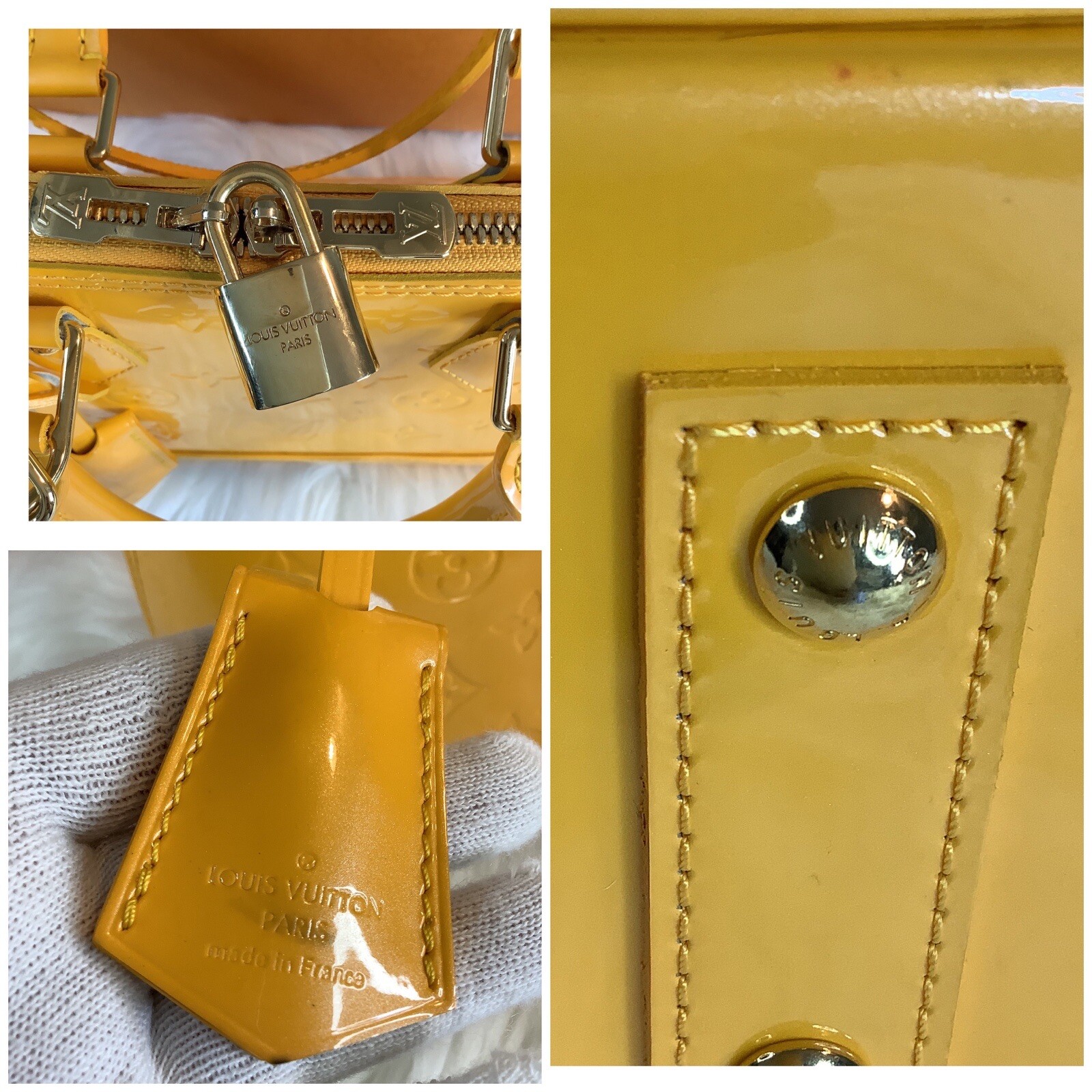 Louis Vuitton Yellow Monogram Vernis Papillon Bag – Curated by Charbel