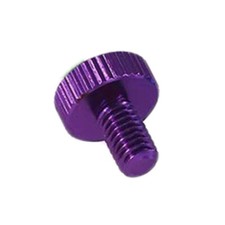 10xAluminum Alloy Knurled Thumb Screws M5x6 Hand Twist Grip Bolt Flat Head  12x5