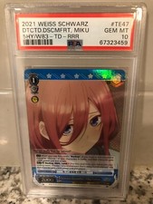 2021 Weiss Schwarz Quint. Quintuplets Detected Discomfort, Miku RRR TD/QS PSA 10