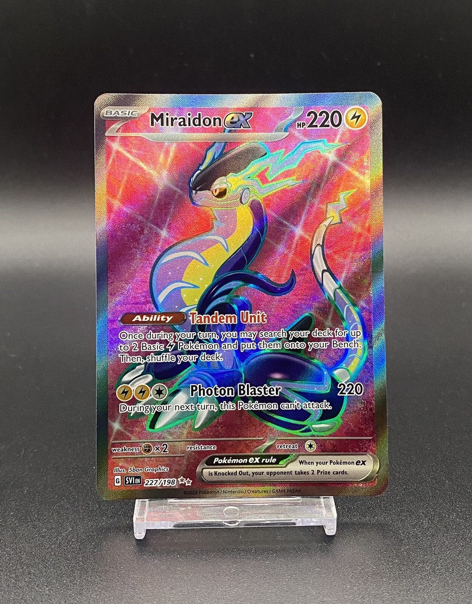 Pokémon TCG Full Art Miraidon ex 227/198 Scarlet & Violet Pokemon Card NM/M