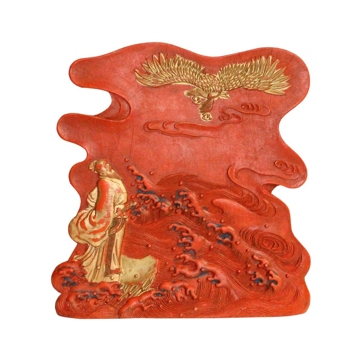 Chinese Calligraphic Cinnabar Ink Stick Scholar Eagle Scenery Art ws276S Chinese Calligraphic Cinnabar Ink Stick Scholar Eagle Scenery Art ws276S