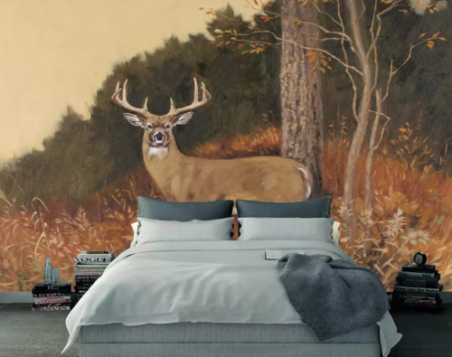 3D Braune Wälder Hirsch ZHUC5640 Tapete Wandbild Fototapete Abnehmbarer Ann - Bild 1 von 12