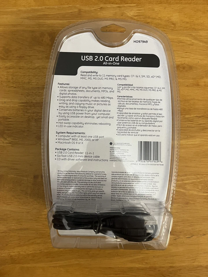 GE HO97949 , 11-in-1 Card Reader USB 2.0 ALL IN ONE ,COMPATIBLE CARDS (15CB3 - Image 2 of 2