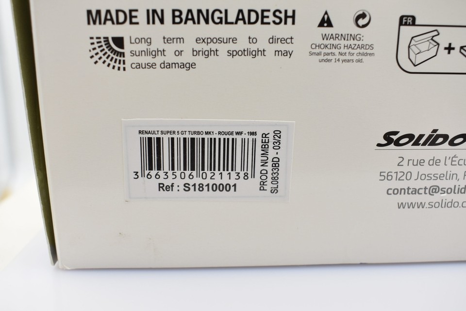 Modellauto Auto Maßstab 118 Renault Super 5 Gt Turbo MK1 Rot diecast