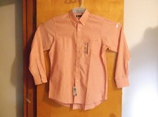  NEW MEN'S "CHAPS" DUSTY ORANGE  L/S DRESS SHIRT..SIZE .(15-15.5)--(34/35)