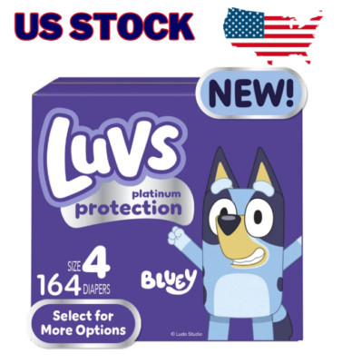 Luvs Platinum Protection Baby Diapers, Size 4, 164 Count Freeship US