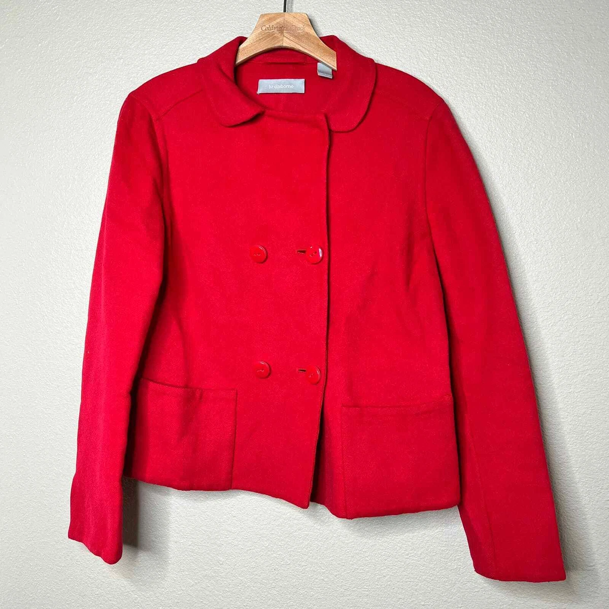 Red wool coat hotsell peter pan collar