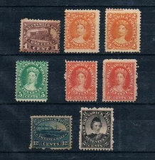 New Brunswick Canada British Colonial 1860-63 sc#6-11 MH lot