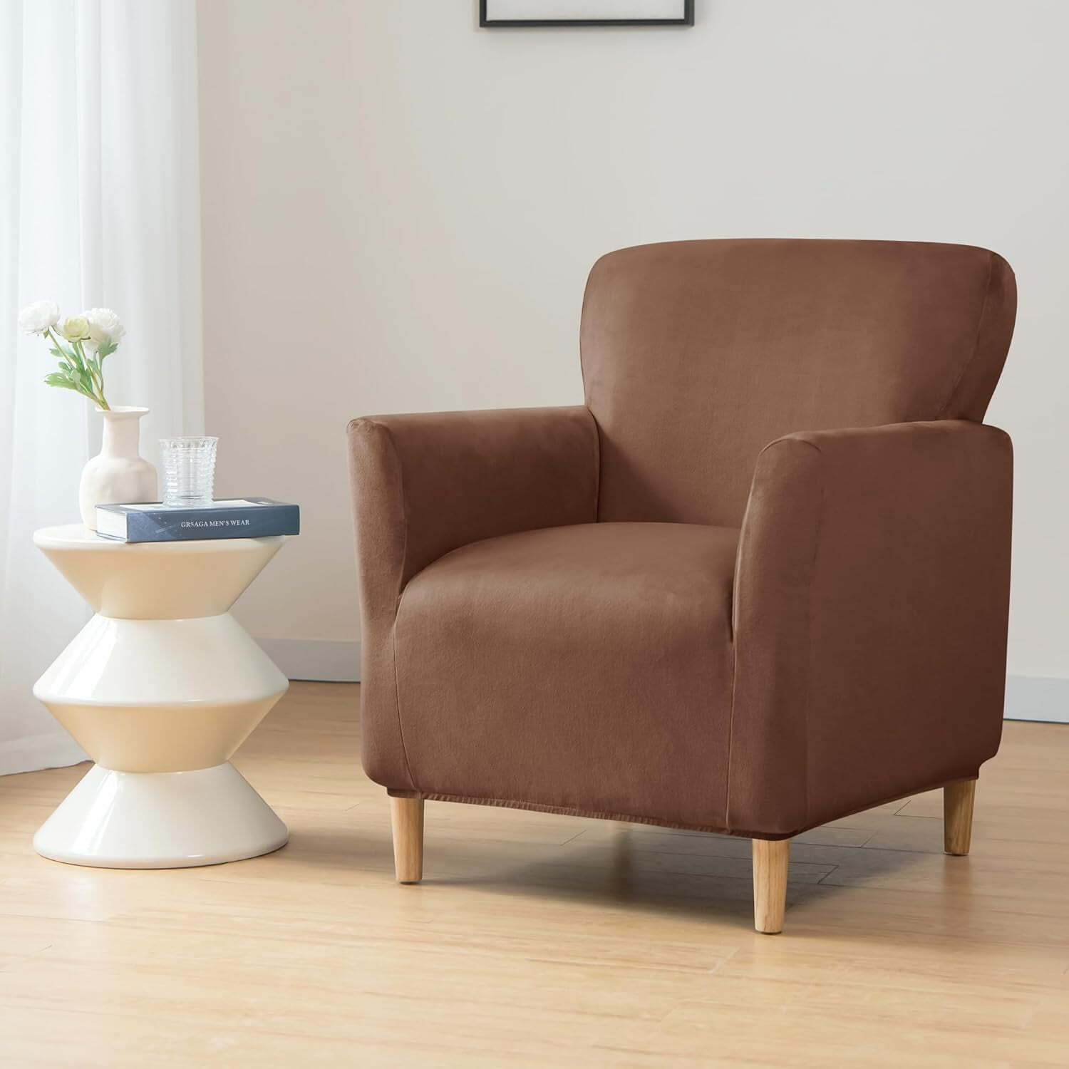 Armchair Slipcover Jacquard Chair Covers Soft Chair Slipcovers for Living Room ﻿