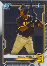 Ismael Mena 2021 Bowman Chrome 1st Prospect Card #BCP-36 San Diego Padres Rookie
