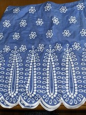 Vineyard Vines Blue Embroidered Lining Mini Skirt Size 2